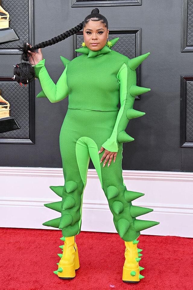 Tayla Parx (2022) brought Nintendo to the red carpet in a green spiked outfit resembling Bowser Jr.