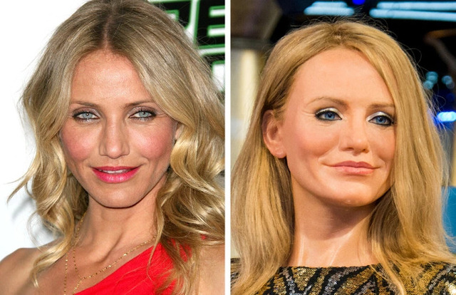 Cameron Diaz’s signature sunshine went dark after her wax figure turned into a confusing blend of a Barbie doll and a sitcom extra.