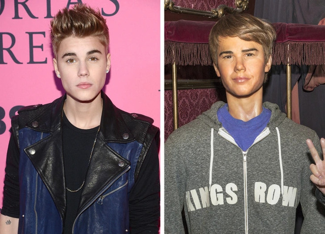 Justin Bieber became a bizarre case of "Benjamin Button" wax, as his statue regressed into an awkward adolescence that baffled Beliebers.