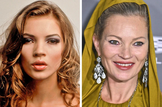 Kate Moss transitioned from a fresh-faced 90s muse to a sophisticated and influential fashion mogul.