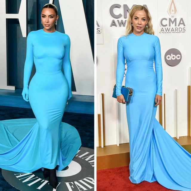 Kim Kardashian and MacKenzie Porter mastered the art of the futuristic siren in sculpted neon shades.