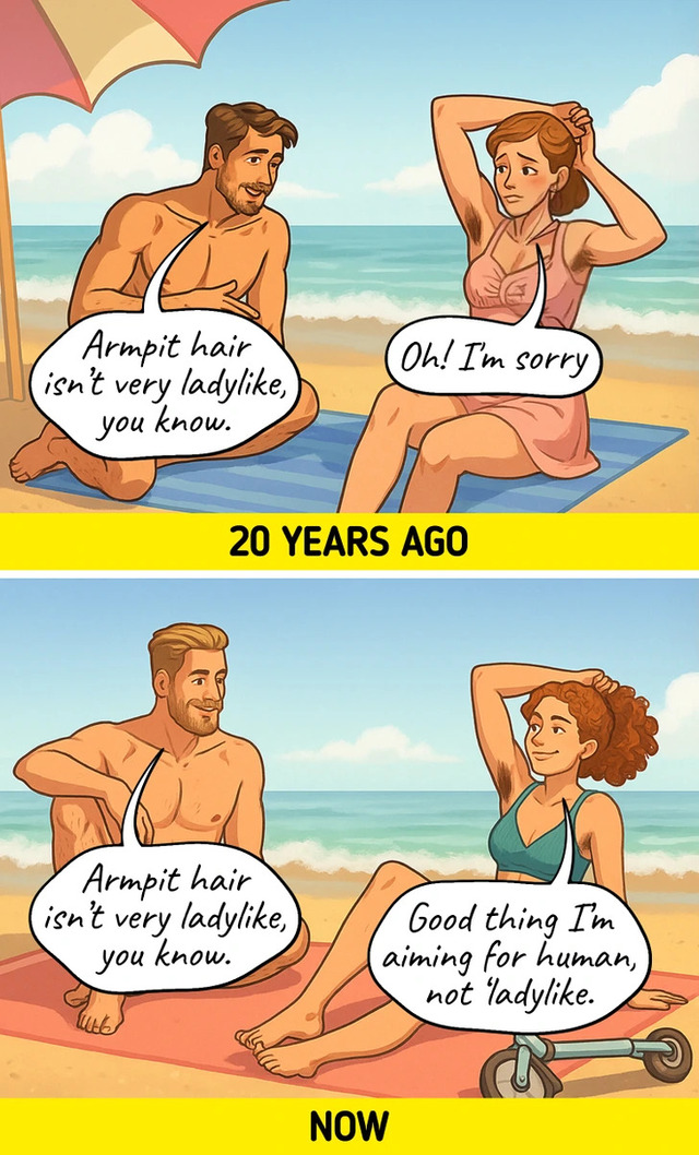 Society has officially embraced natural body hair.