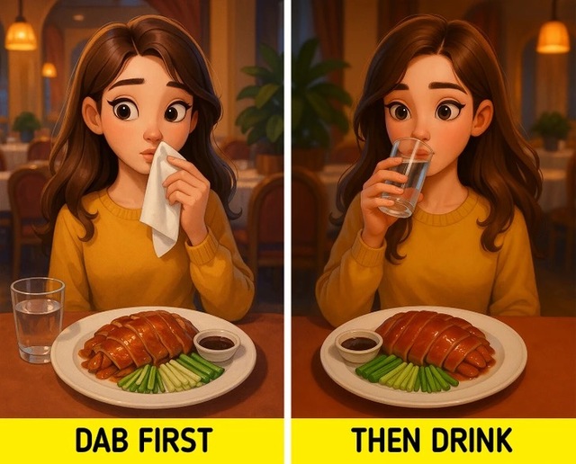 The "Dab, Don’t Wipe" Strategy: Maintaining Pristine Glassware Throughout the Meal
