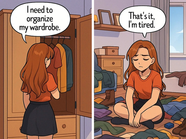 The Wardrobe Struggle: Organizing the wardrobe sounds fun until you are halfway through the mess.