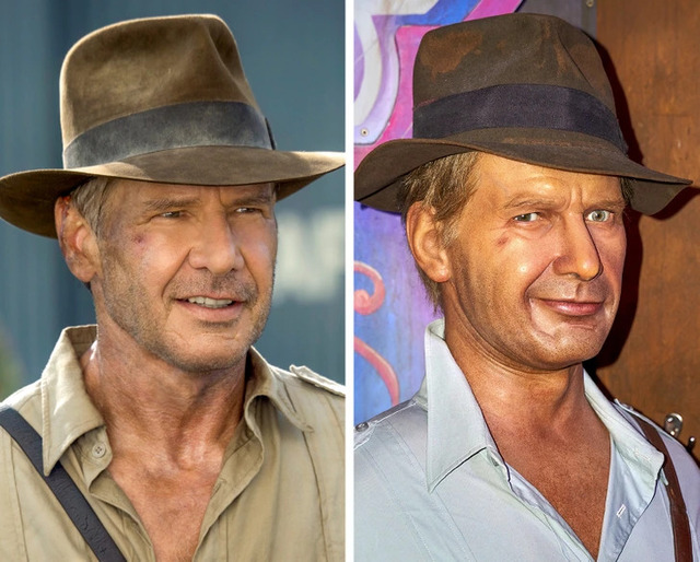 The mystery of the "Librarian" Harrison Ford continues to baffle fans as his legendary cool was replaced by a worried and weary expression.