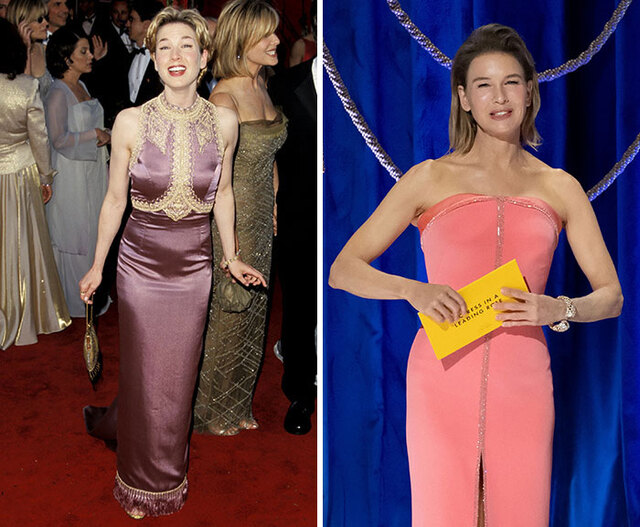 Renée Zellweger navigated a dramatic shift from mauve elegance to modern poise.