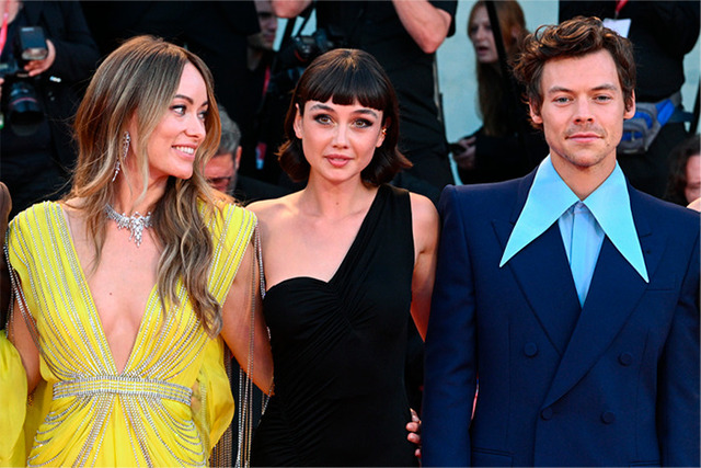 The cast of Don’t Worry Darling faces a cold war in Venice.