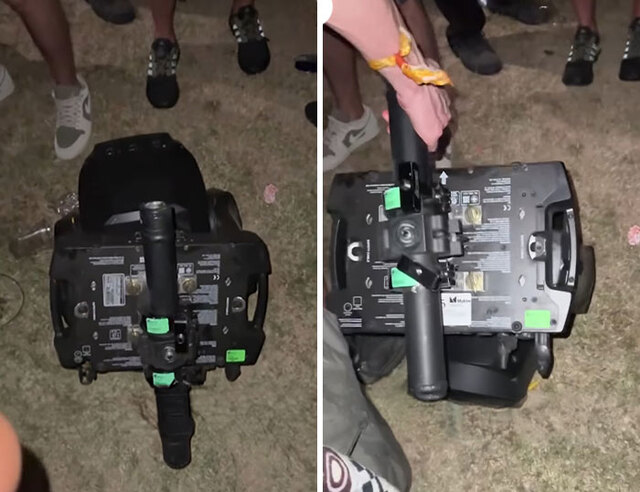 A falling stage light injured a fan during a performance.
