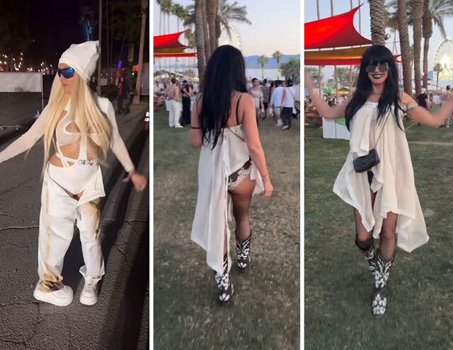 Heidi Klum wore polarizing avant-garde outfits at the festival.