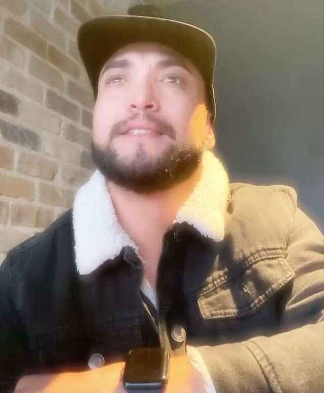 Levi Hilton, the 38-year-old builder from Queensland, who filmed the controversial bedroom confrontation.