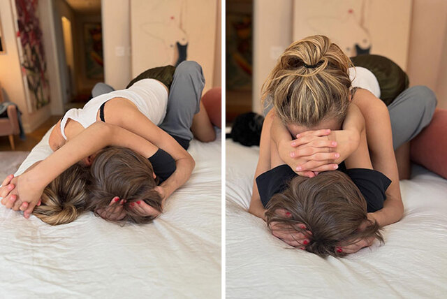 The controversial bedroom photos posted by Jenny Mollen showing her intertwined in bed with her eldest son.