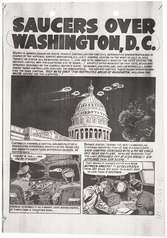 Saucers Over Washington: the History of Project Blue Book – Pieces of History