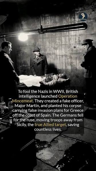 In 1941, the British military created a fake intelligence officer named "Major William Martin" and planted fake invasion plans on his corpse to be discovered by the Nazis. The deception, known as ...