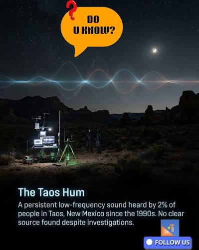 For decades, people in Taos, New Mexico have reported hearing a mysterious low-frequency hum. Some hear it clearly. Others never hear it at all. Scientists investigated. Engineers searched. No explanation has ever