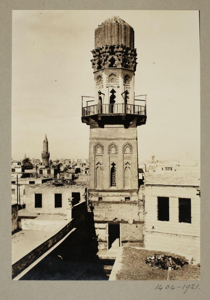 Minaret of the funerary madrasa of Ayyubid Sultan al-Salih Najm al-Din Ayyub, minaret | K.A.C. Creswell | V&A Explore The Collections