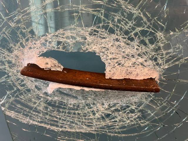 Metal object busts into Washington school bus, injuring driver: Video