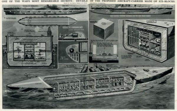Project Habbakuk: Britain's Secret Ice "Bergship" Aircraft Carrier Project - 99% Invisible